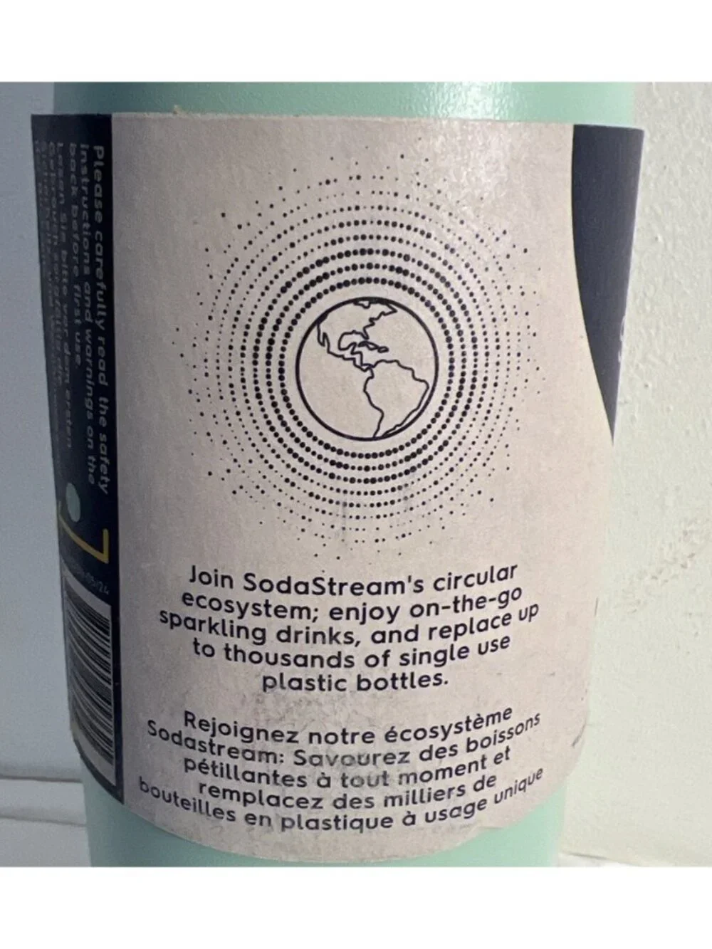 NEW SodaStream Fizz & Go Stainless Steel Carbonating Bottle 30 FL Oz